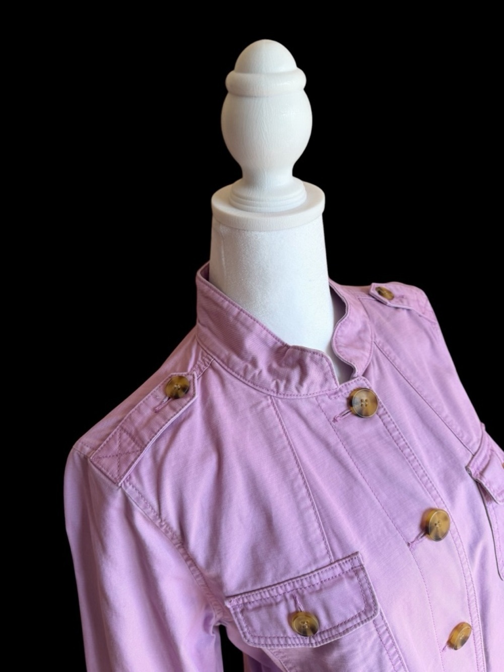 Talbots Lilac Utility Jacket with Button Front - Picture 11 of 14